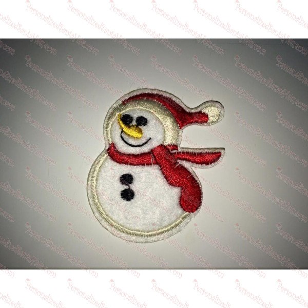 Snowman red scarf Patch