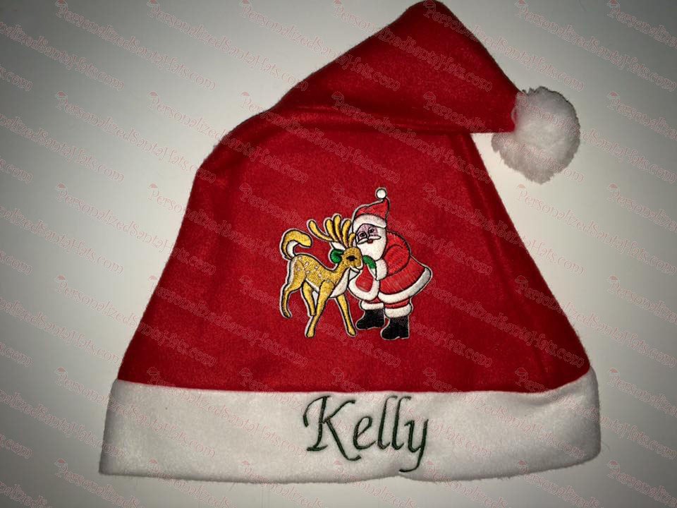 Santa and Reindeer Santa Hat