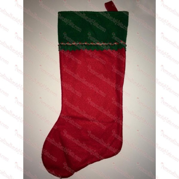 Green Top Red Felt Stocking