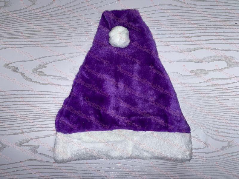 Purple Plush Santa Hat