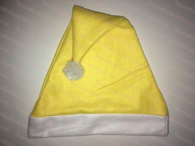 Fleece Yellow Santa Hat SSF