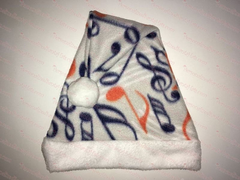 Music White Santa Hat Fleece