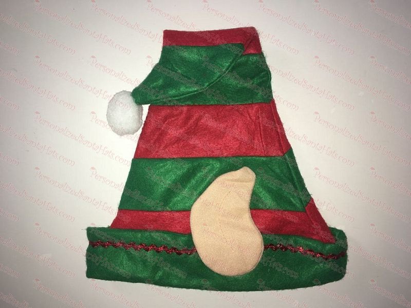 Elf Felt Hat With Ears Red & Green