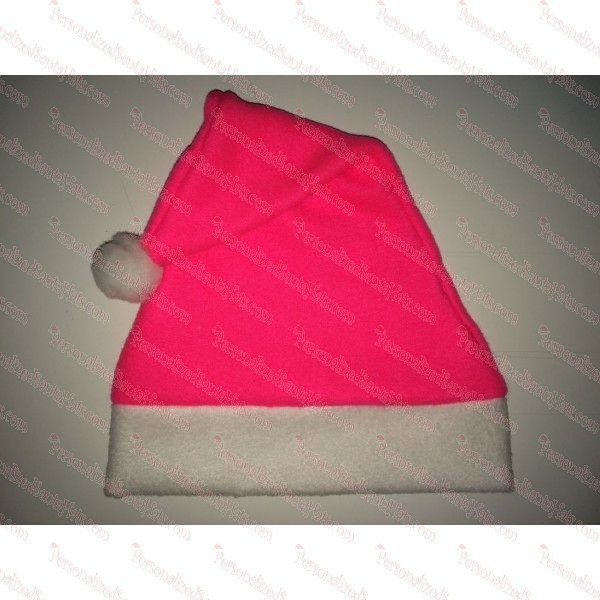 Fleece Hot Pink Santa Hat