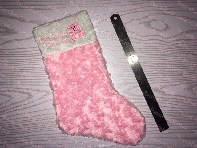 Baby 1st Christmas Pink Stocking