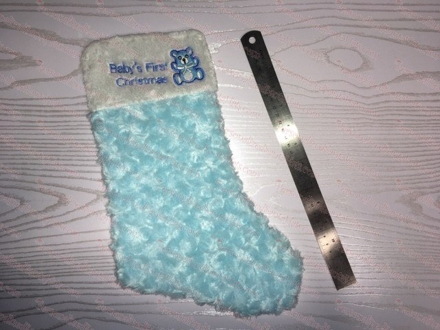 Baby 1st Christmas Blue Stocking