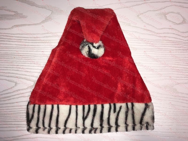 Zebra Red Santa Hat