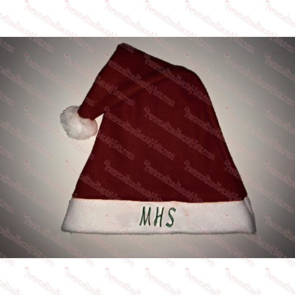 Fleece Maroon Santa Hat