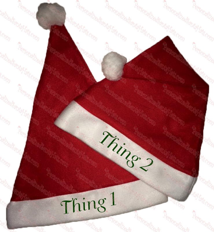 Thing 1 & Thing 2 Santa Hat Combo