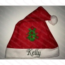 Christmas Tree with Red Balls Santa Hat