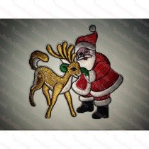 Santa and Reindeer Decoration