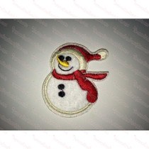 Snowman red scarf Patch
