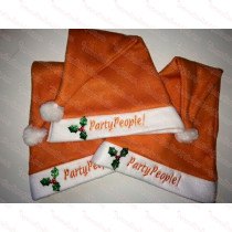 Double Fleece Carrot Orange Santa Hat