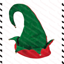 Elf Hat Double Layer Green & Red