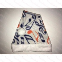 Music White Santa Hat Fleece