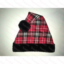 Plaid Santa Hat Black Ball