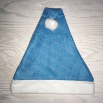 Fleece Light Blue Santa Hat SSF