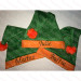 Fleece Green w/Orange Brim Santa Hat