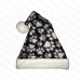Black Dog Paws Santa Hat